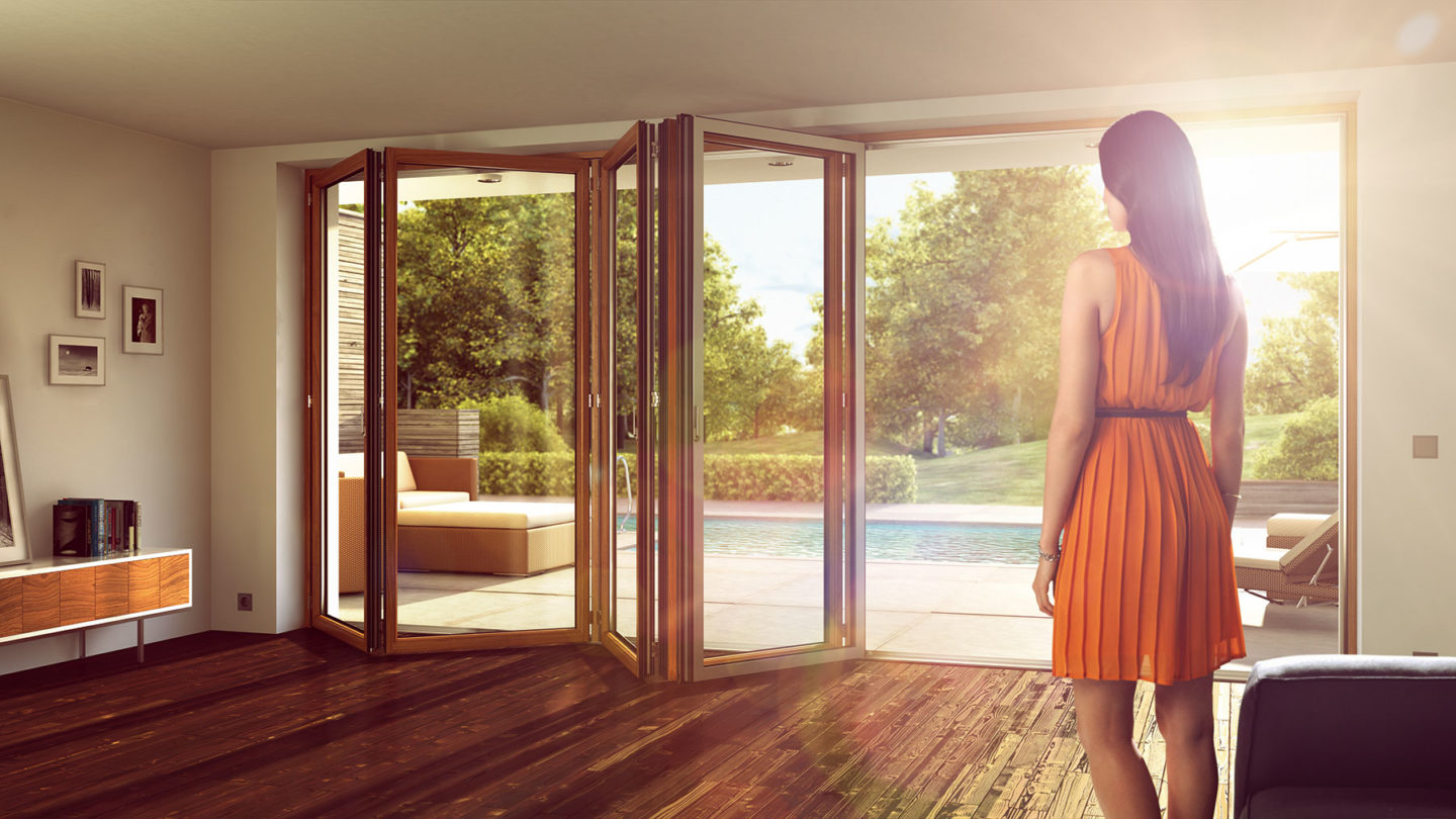 Bifold Doors Wood Texture